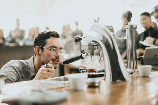 Man making coffee